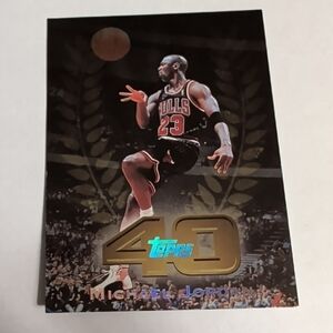 Topps 40th Anniversary Basketball Card with Gold and Black